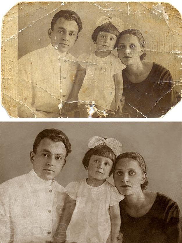 Ретушь старых фотографий любой сложности